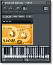 Fruity Loops Plucked! strings modelling synthesizer